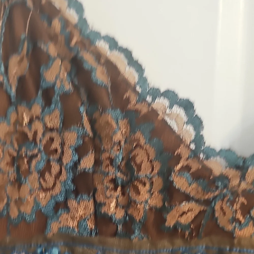 Anna Sui Brown and Blue Pleated Sundress - Picture 6 of 8